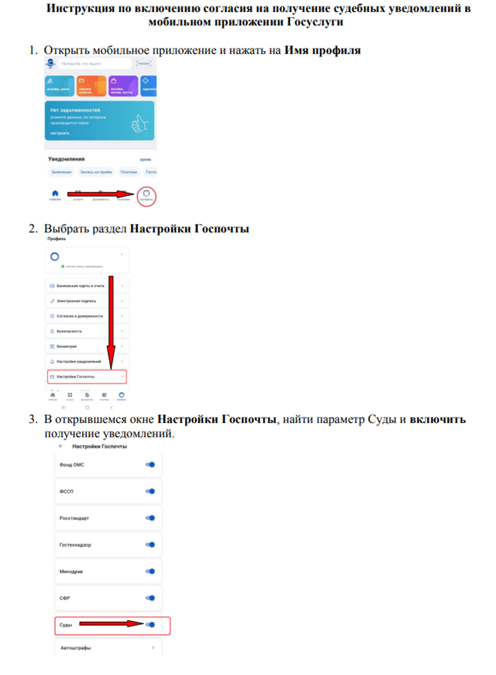 Как получать уведомления о судебных заседаниях в Госуслугах - Арктикпост