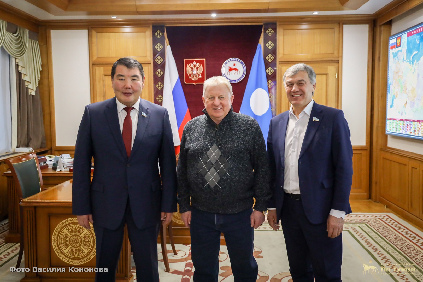 Алексей Еремеев встретился с легендарным вратарём Владимиром Мышкиным