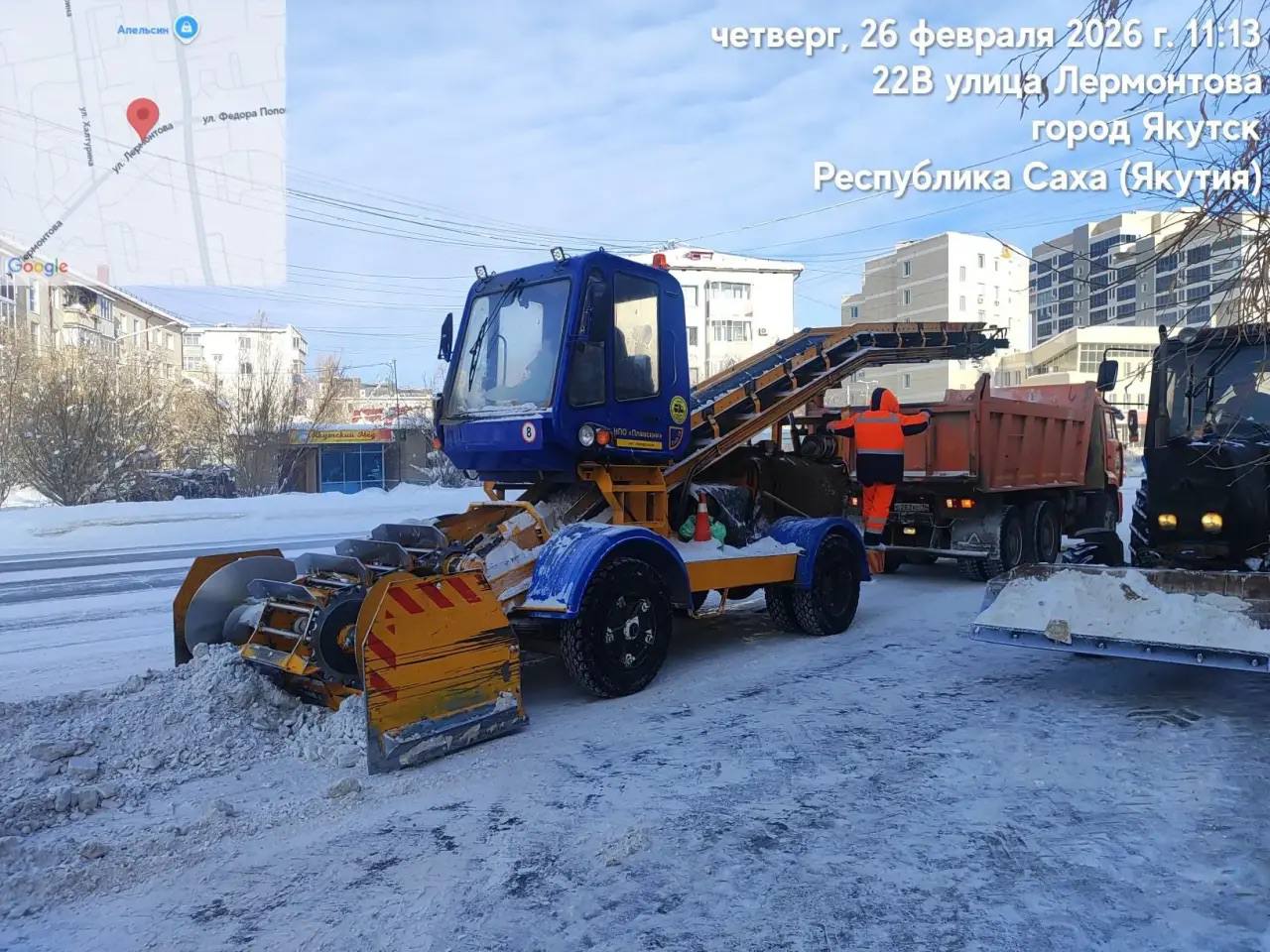 В Якутске вывезли более 207 тысяч кубометров снега