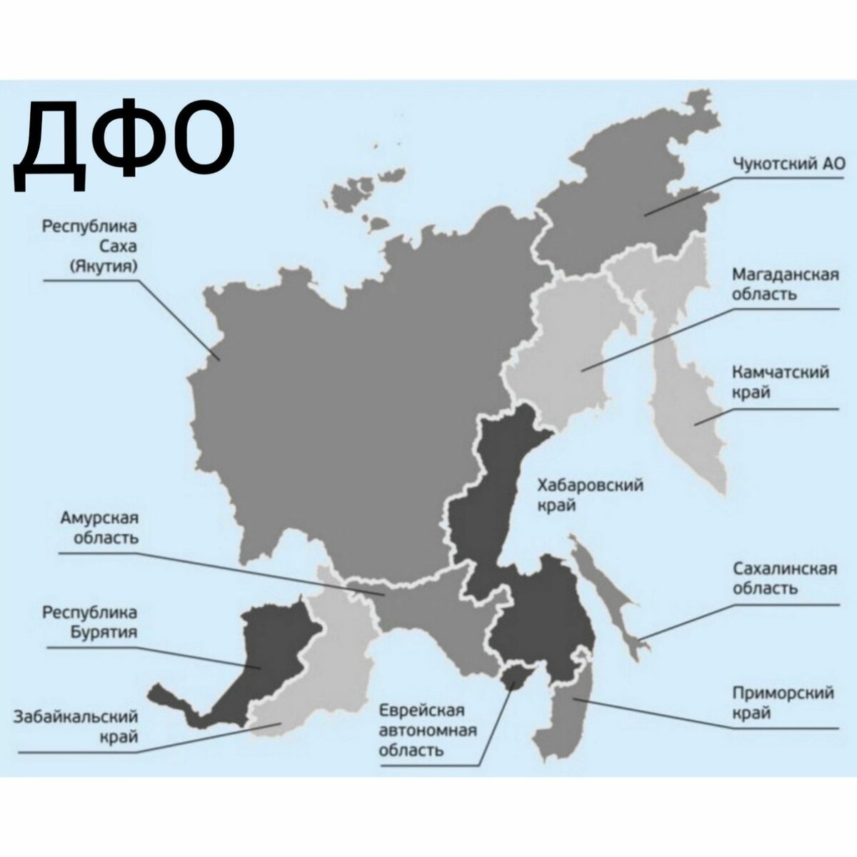 Карта схема дальнего востока